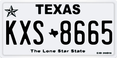 TX license plate KXS8665