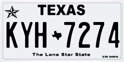 TX license plate KYH7274