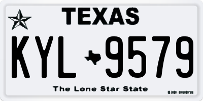 TX license plate KYL9579