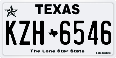 TX license plate KZH6546