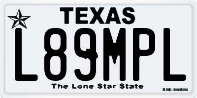 TX license plate L89MPL