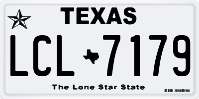 TX license plate LCL7179