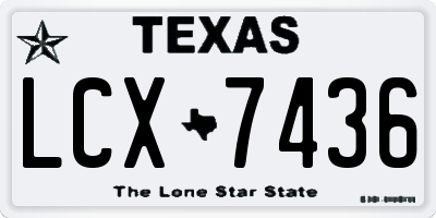 TX license plate LCX7436