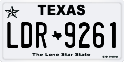 TX license plate LDR9261