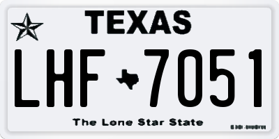 TX license plate LHF7051