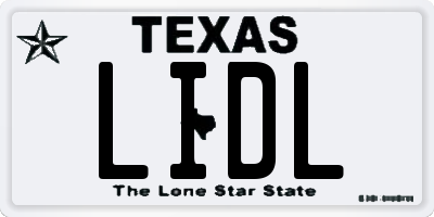 TX license plate LIDL