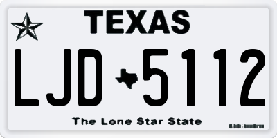 TX license plate LJD5112