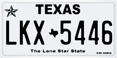 TX license plate LKX5446