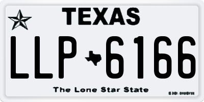 TX license plate LLP6166