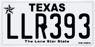 TX license plate LLR393