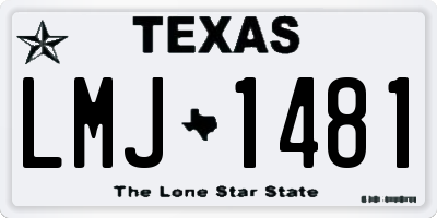 TX license plate LMJ1481