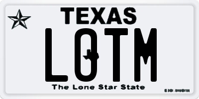 TX license plate LOTM