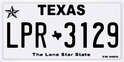 TX license plate LPR3129