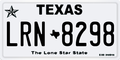 TX license plate LRN8298