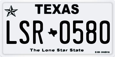 TX license plate LSR0580