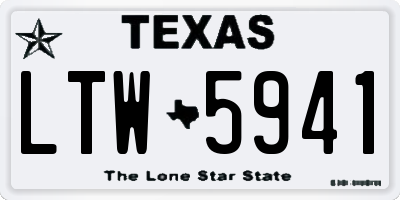 TX license plate LTW5941