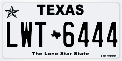 TX license plate LWT6444