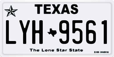 TX license plate LYH9561