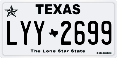 TX license plate LYY2699