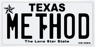 TX license plate METHOD