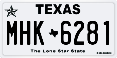 TX license plate MHK6281