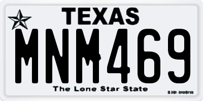 TX license plate MNM469