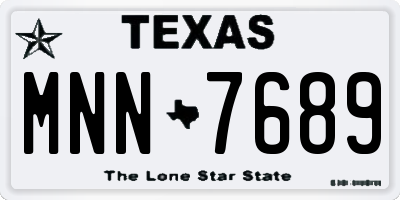 TX license plate MNN7689