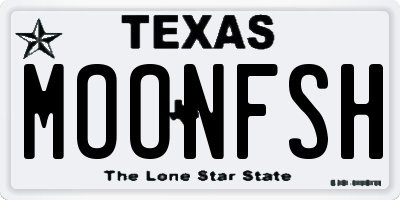 TX license plate MOONFSH