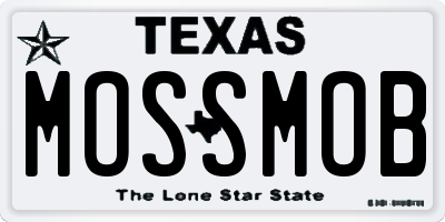 TX license plate MOSSMOB