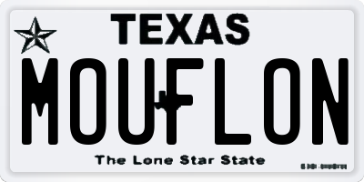 TX license plate MOUFLON