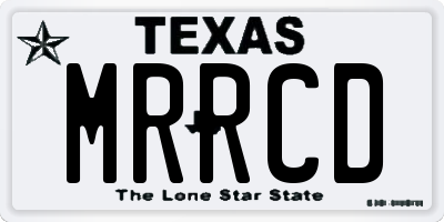 TX license plate MRRCD