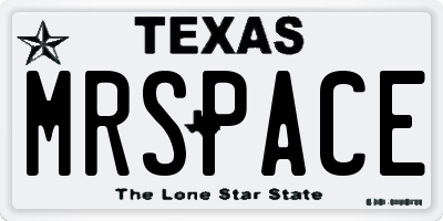 TX license plate MRSPACE