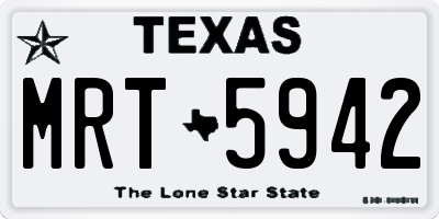 TX license plate MRT5942