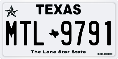 TX license plate MTL9791