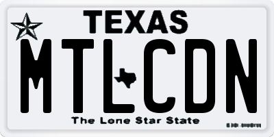 TX license plate MTLCDN