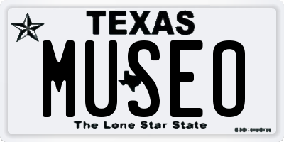 TX license plate MUSEO