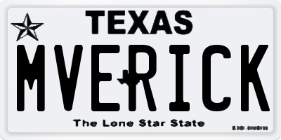 TX license plate MVERICK