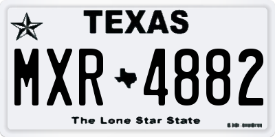 TX license plate MXR4882