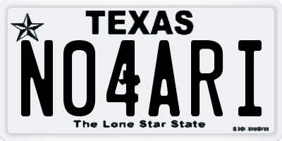 TX license plate N04ARI