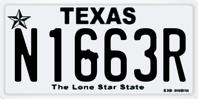 TX license plate N1663R