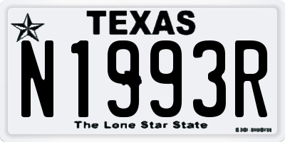 TX license plate N1993R