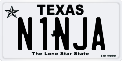 TX license plate N1NJA