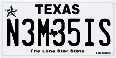 TX license plate N3M35IS