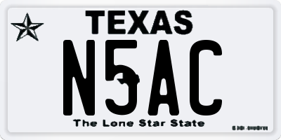 TX license plate N5AC