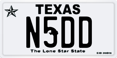 TX license plate N5DD