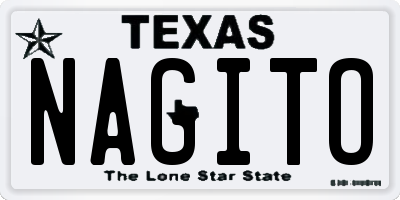 TX license plate NAGITO