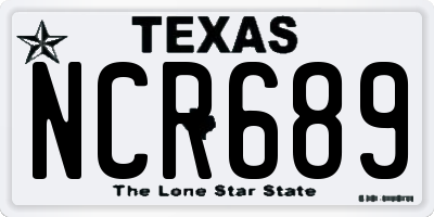 TX license plate NCR689