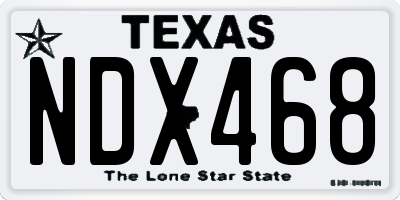 TX license plate NDX468