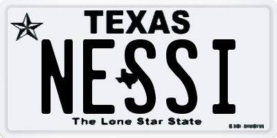 TX license plate NESSI