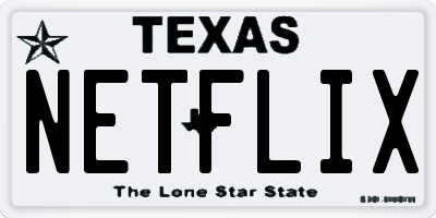 TX license plate NETFLIX